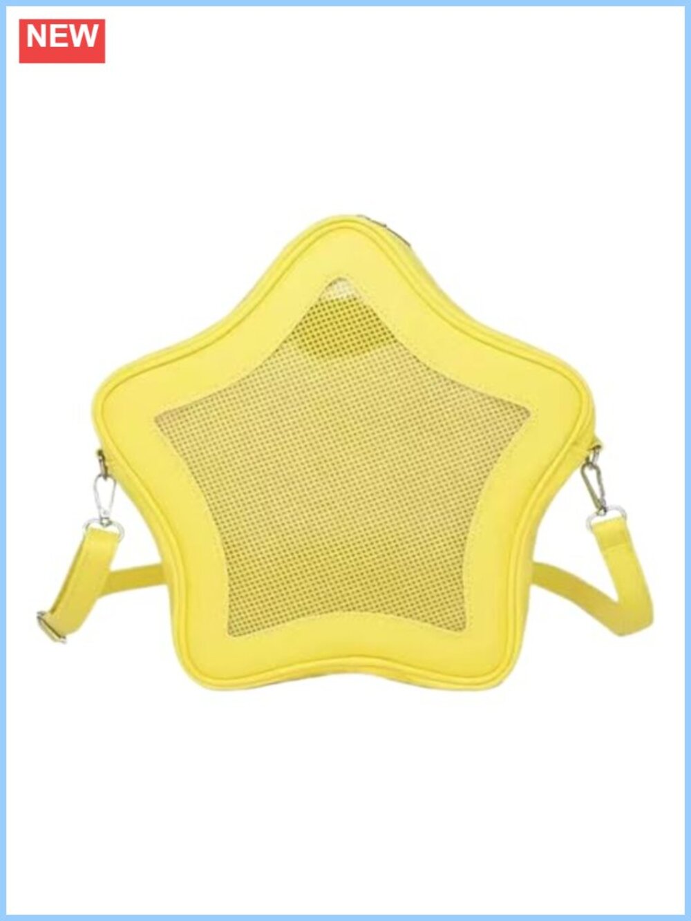 Star Shape Ita Bag Pin Display Crossbody Backpack PU Leather Y2K Cute